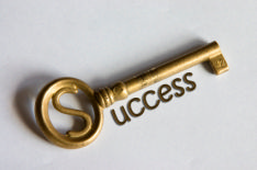 The photo shows a key underlined with the word success, to emphasise a successful job search and recruitment